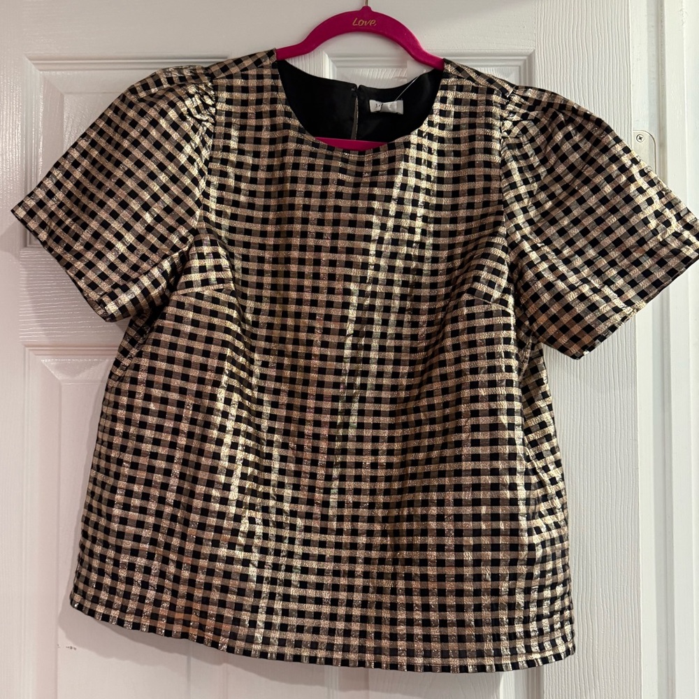 J. Crew women’s black and gold Blouse